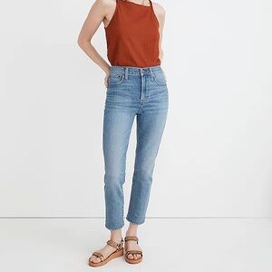 MADEWELL- The Perfect Vintage Crop Jean in Clymer Wash Denim